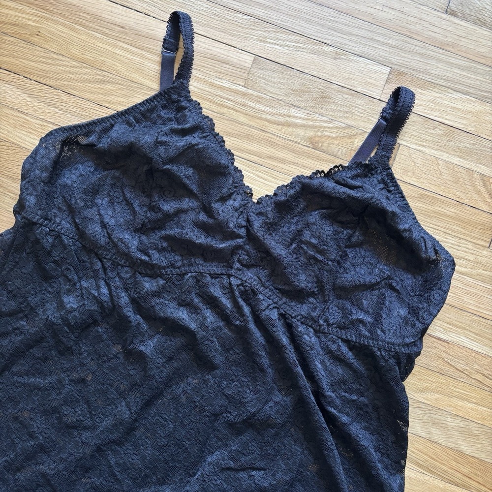 Torrid Lingerie Babydoll Cami Lace‎ Black Womens Size 4 Whimsigoth Sexy Sheer
